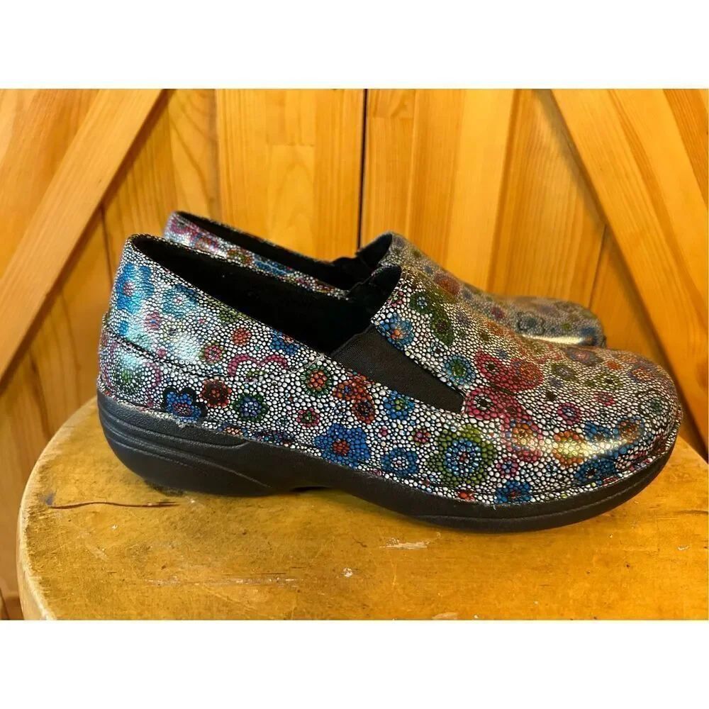SPRING STEP Freesa Slip On Occupational Nursing Work Clogs Multicolor Womens 7.5